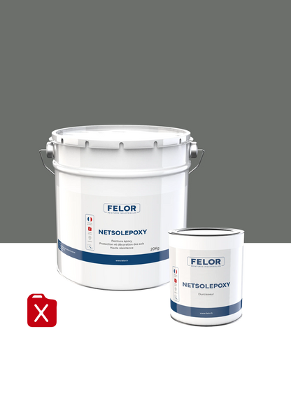 Kit peinture sol garage intérieur haute résistance - Gris 7040