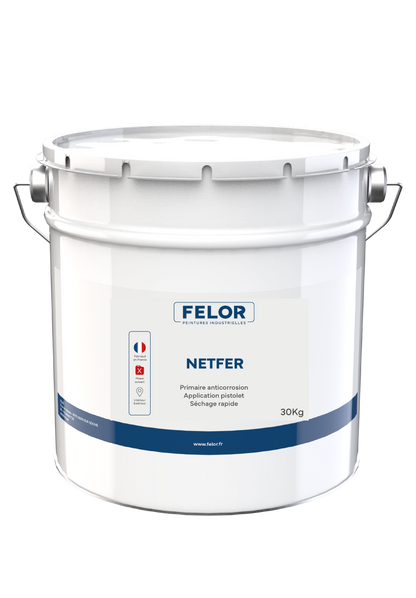 Primaire antirouille métal - Gris 101 - NETFER application pistolet