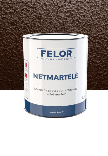 Peinture laque de finition anticorrosion à effet martelé - NETMARTELE