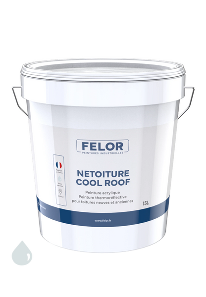 Peinture anti-chaleur pour toitures - Blanc - NETOITURE COOL ROOF