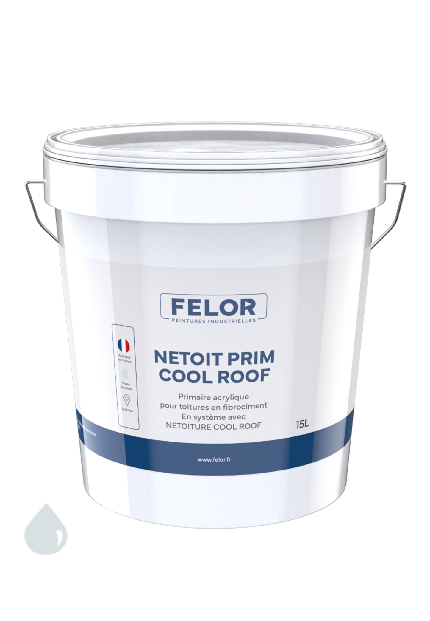 Primaire pour peinture anti-chaleur sur toiture fibrociment - Blanc - NETOIT PRIM COOL ROOF