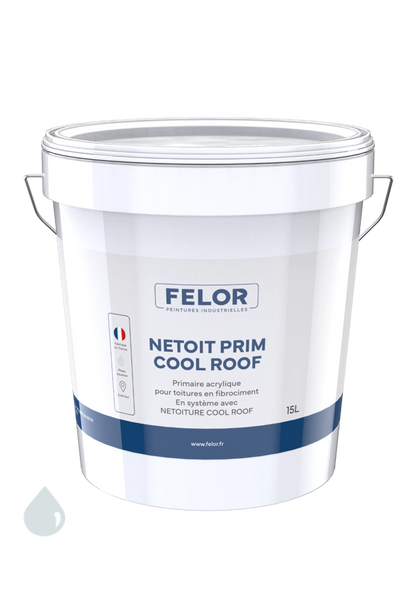 Primaire pour peinture anti-chaleur sur toiture fibrociment - Blanc - NETOIT PRIM COOL ROOF