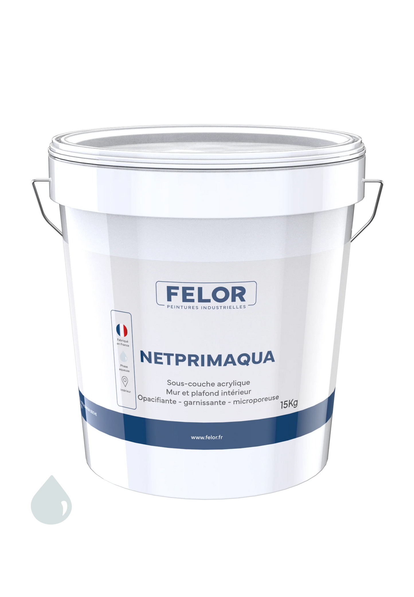 Sous-couche avant finition mur et plafond intérieur - Blanc - NETPRIM-AQUA