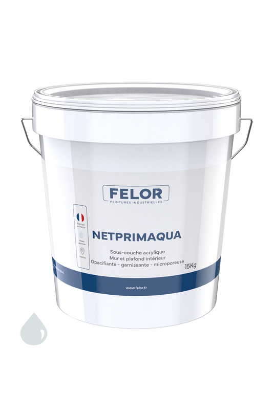 Sous-couche avant finition mur et plafond intérieur - Blanc - NETPRIM-AQUA
