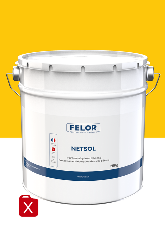 Peinture sol intérieur & extérieur - trafic léger - RAL1023 - NETSOL
