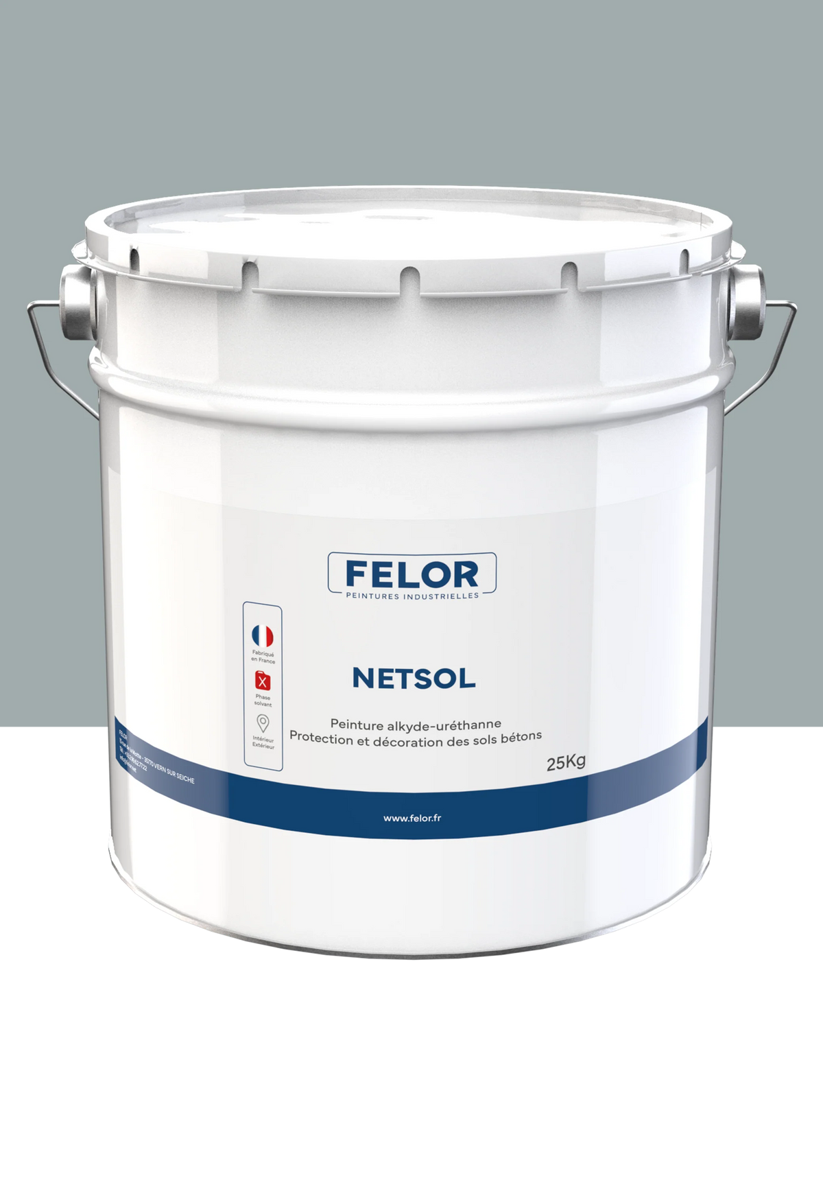 Kit peinture sol garage intérieur & extérieur facile - Gris 7040