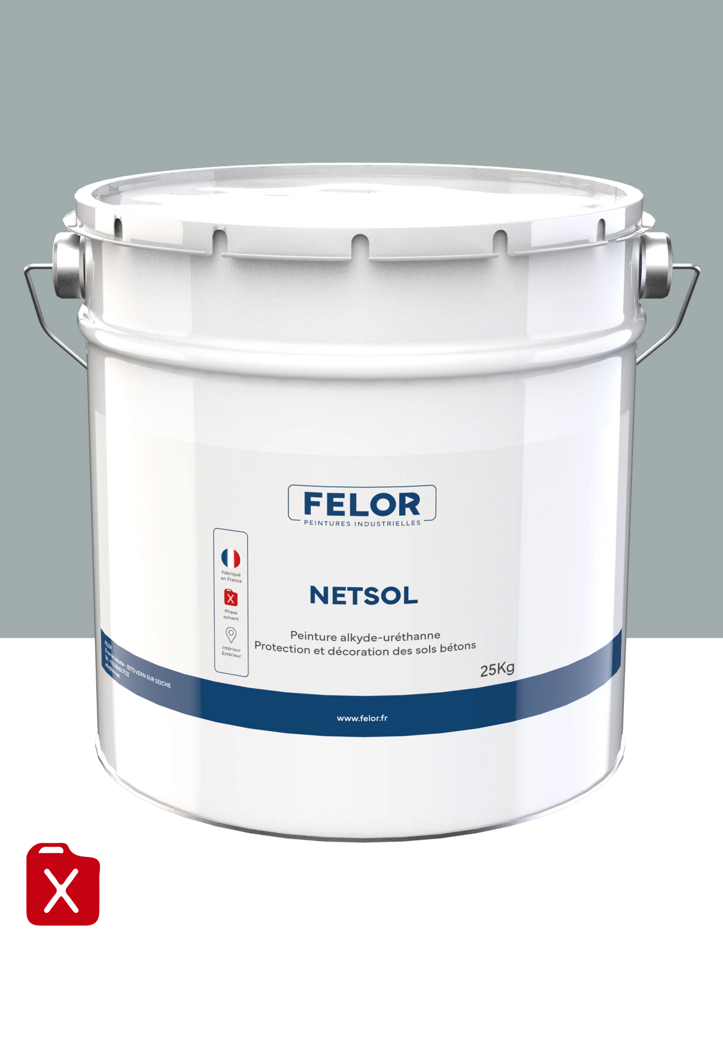Peinture sol intérieur & extérieur - trafic léger - Gris 7040 - NETSOL