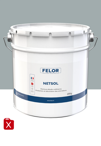 Peinture sol intérieur & extérieur - trafic léger - Gris 7040 - NETSOL