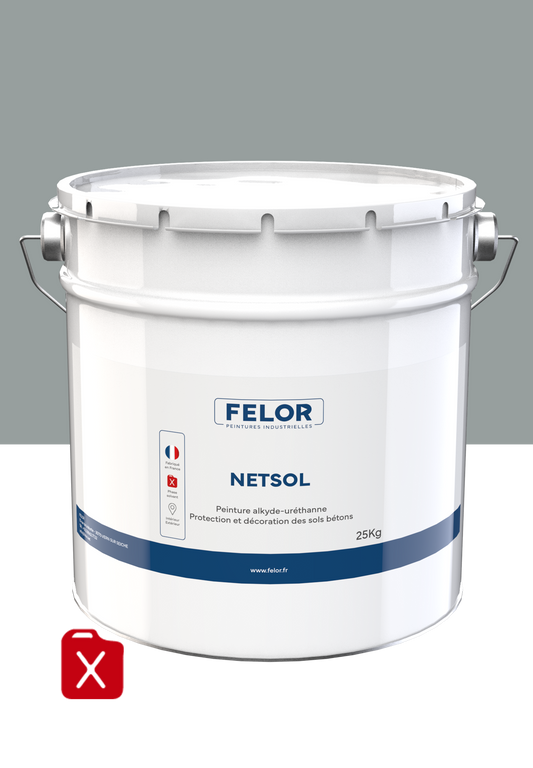 Peinture sol intérieur & extérieur - trafic léger - RAL7042 - NETSOL