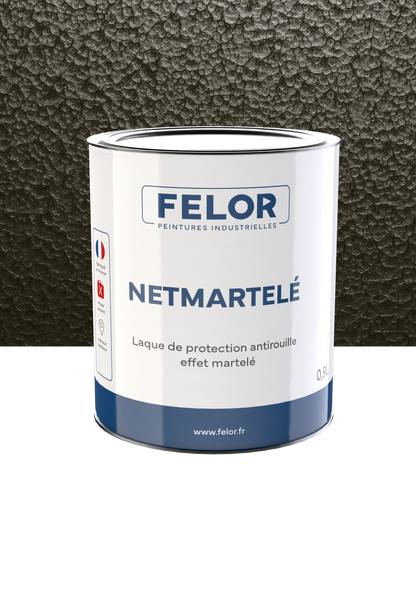 Peinture laque de finition anticorrosion à effet martelé - NETMARTELE