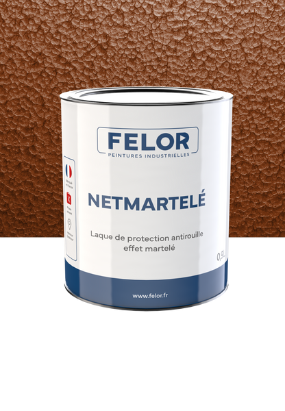 Peinture laque de finition anticorrosion à effet martelé - NETMARTELE