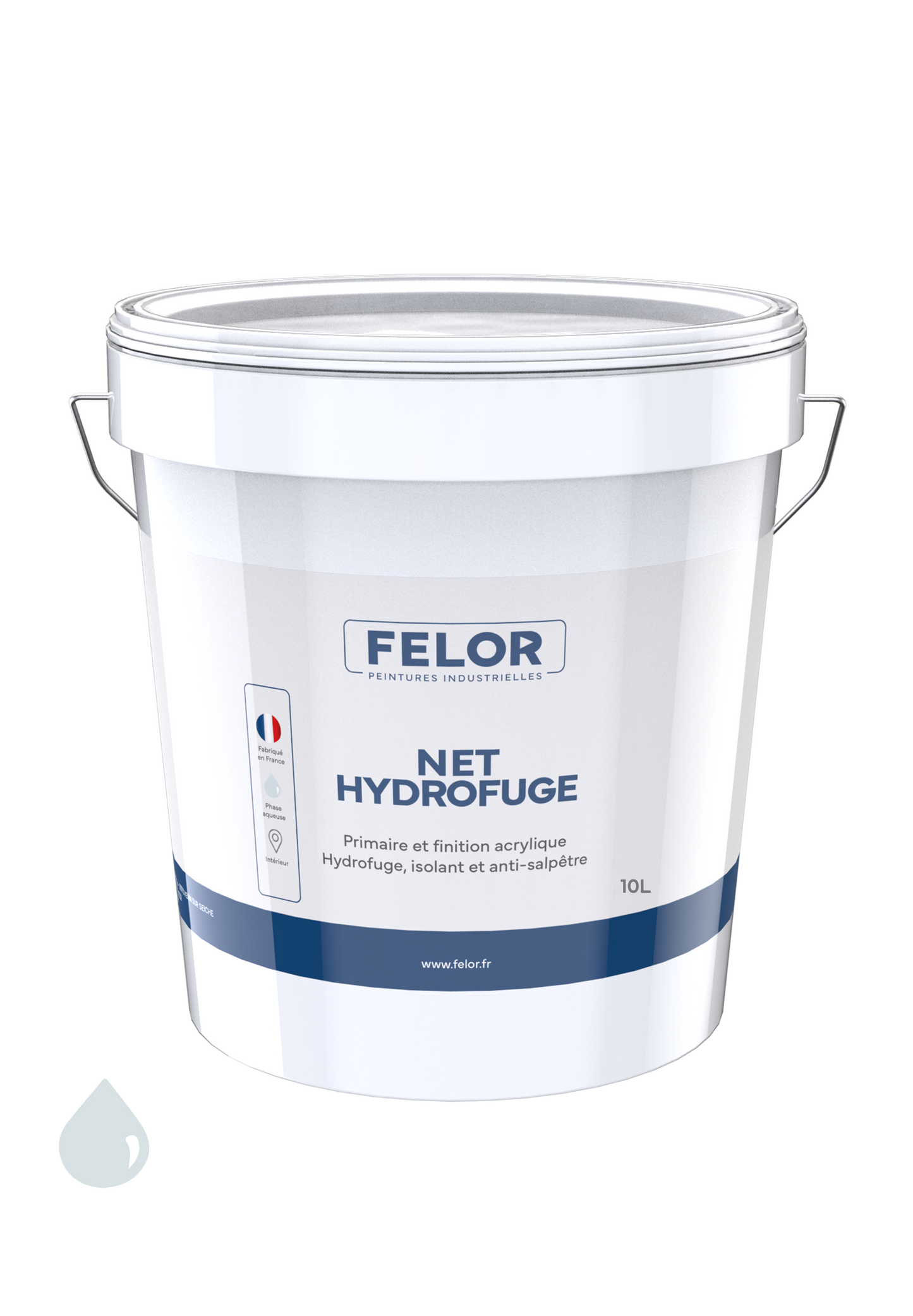 Peinture anti-humidité 2en1 pour murs et plafonds intérieurs, spécial salle de bain - NET HYDROFUGE