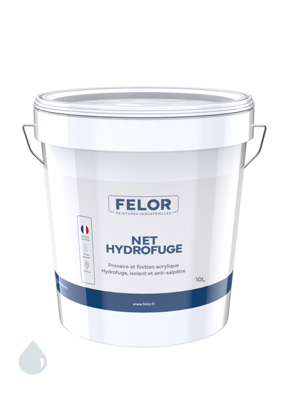 Peinture anti-humidité 2en1 mur et plafond intérieur, spécial salle de bain - blanc - NET HYDROFUGE