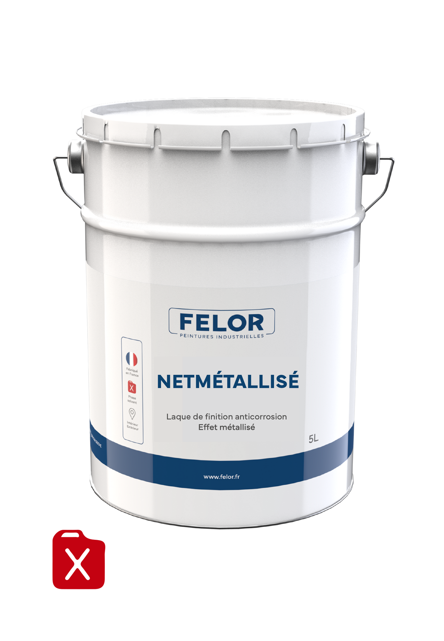 Peinture laque de finition anticorrosion à effet métallisé - NETMETALLISE