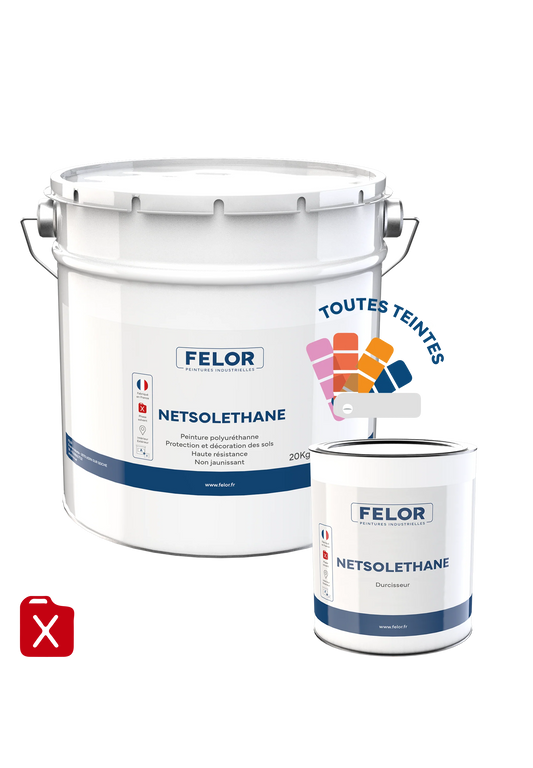 Peinture sol PU intérieur & extérieur - trafic intense - NETSOLETHANE