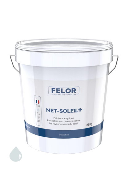 Peinture permanente anti-chaleur pour verrières, vérandas, ateliers - NETSOLEIL +