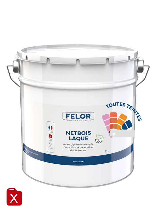 Peinture laque biosourcée pour boiseries intérieur et extérieur - NETBOIS LAQUE