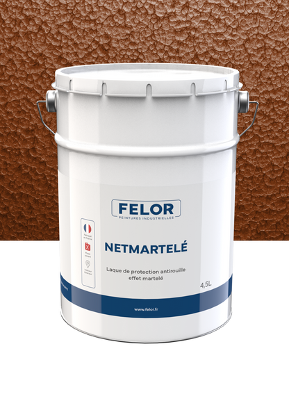 Peinture laque de finition anticorrosion à effet martelé - NETMARTELE