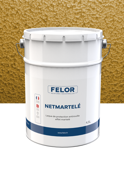 Peinture laque de finition anticorrosion à effet martelé - NETMARTELE