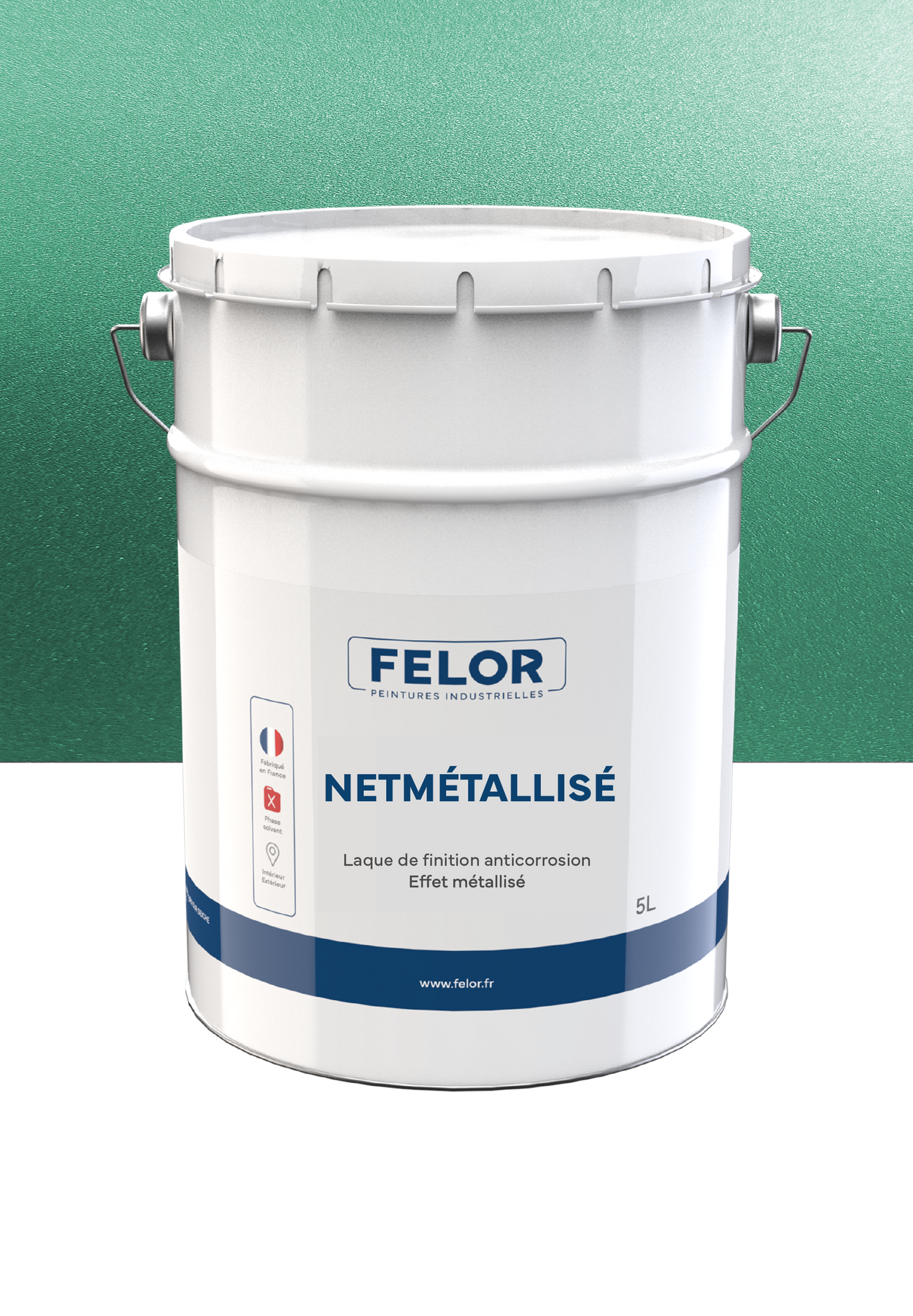 Peinture laque de finition anticorrosion à effet métallisé - NETMETALLISE