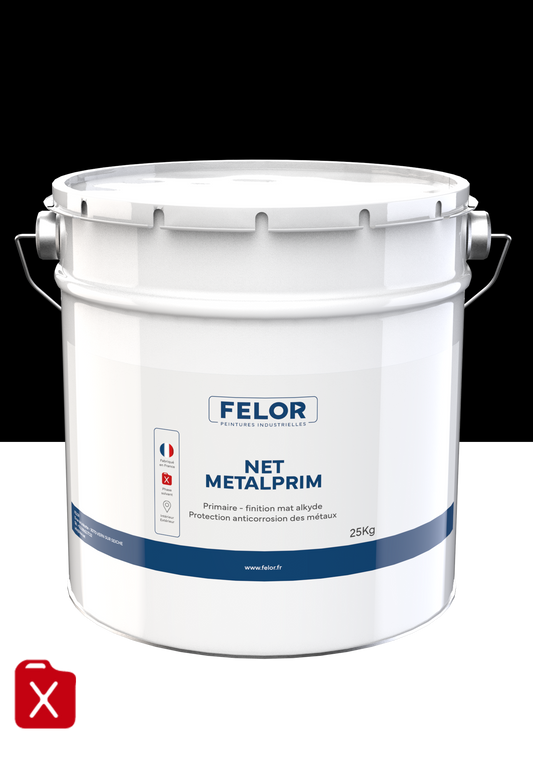 Peinture primaire antirouille mate pour métal - Noir - NETMETALPRIM