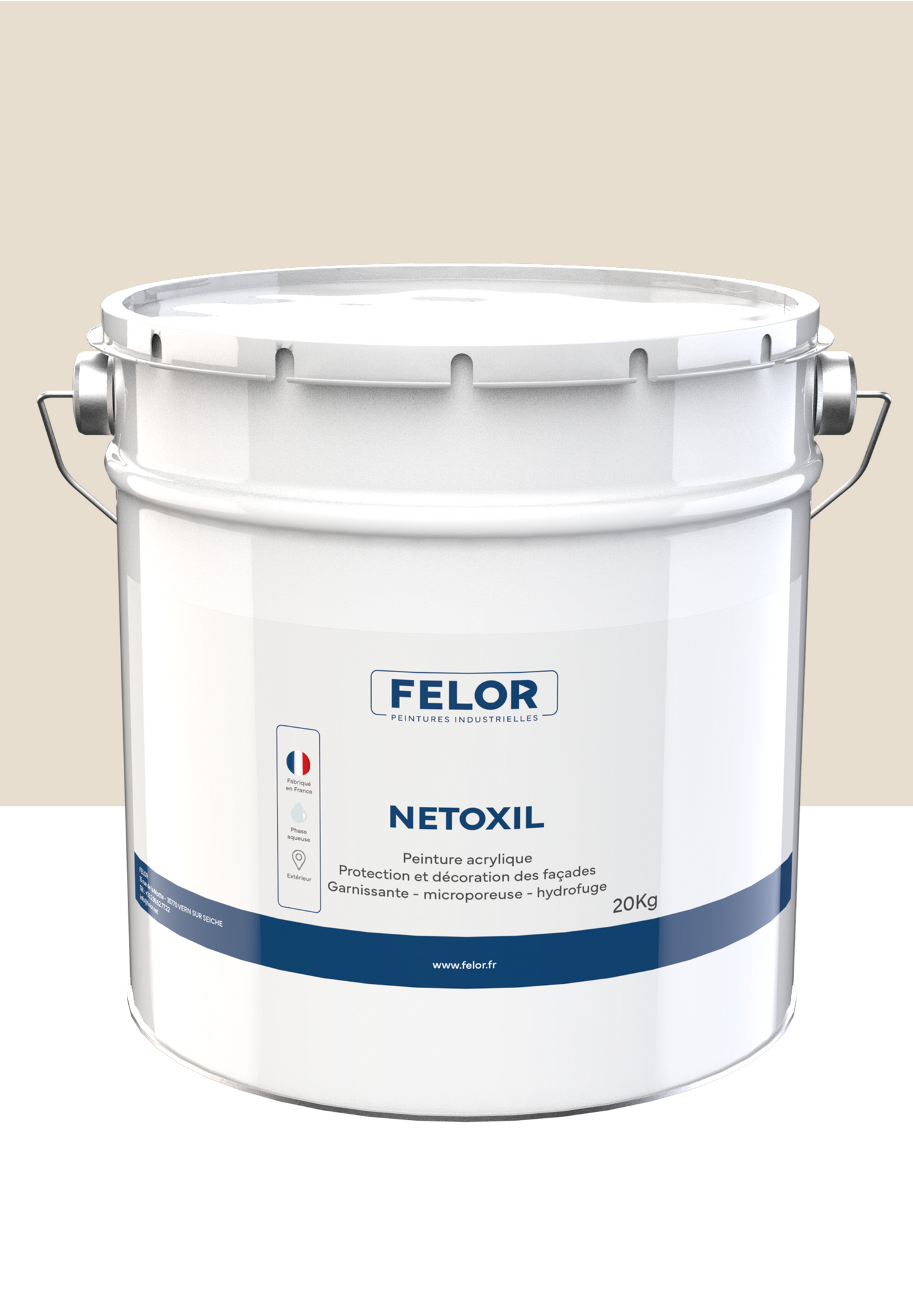 Peinture façade D2 siloxane hydrofuge - NETOXIL