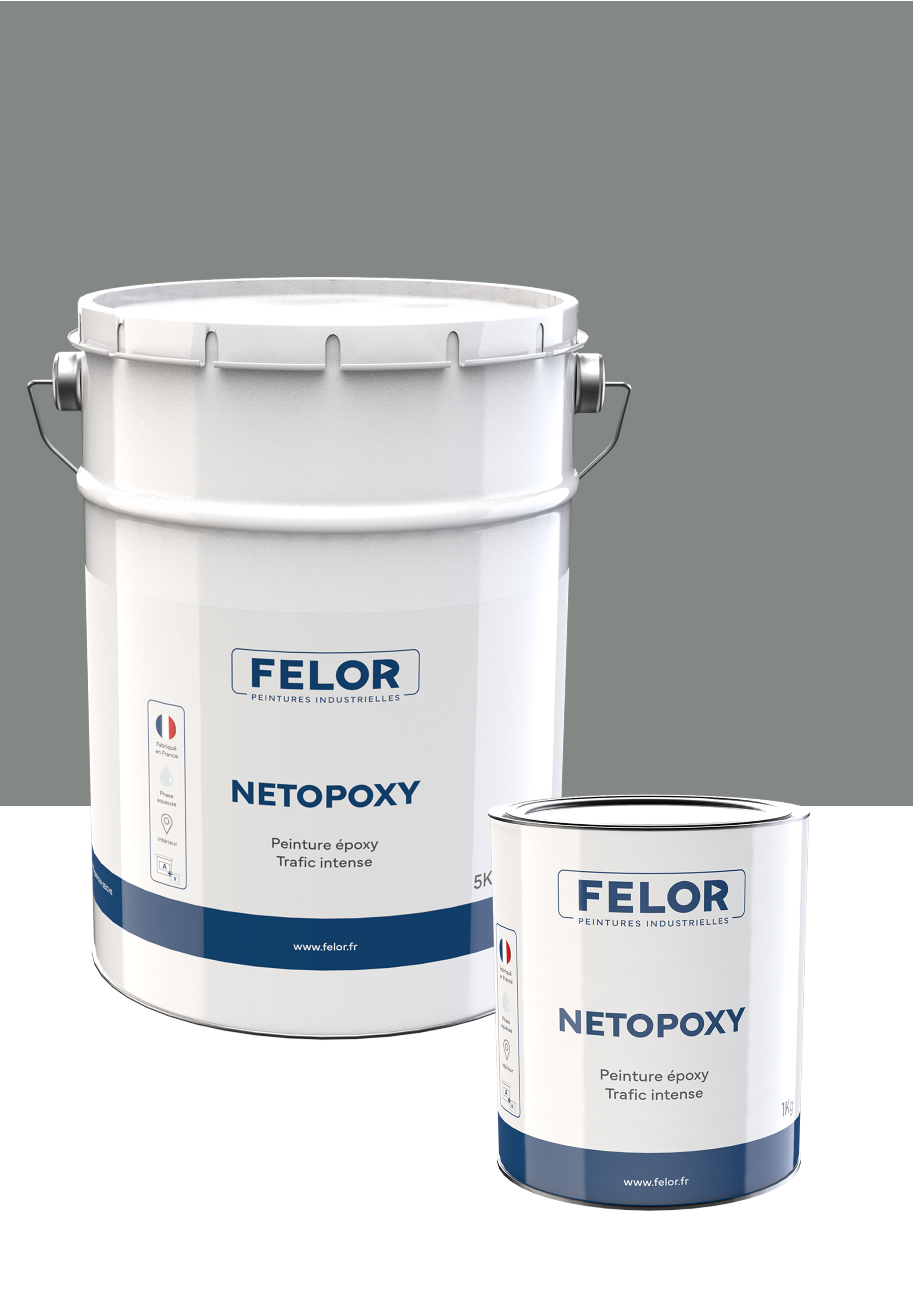 Peinture extérieure sol Garantie 8 ans gris béton satin 2,5 L - INVENTIV - le Club