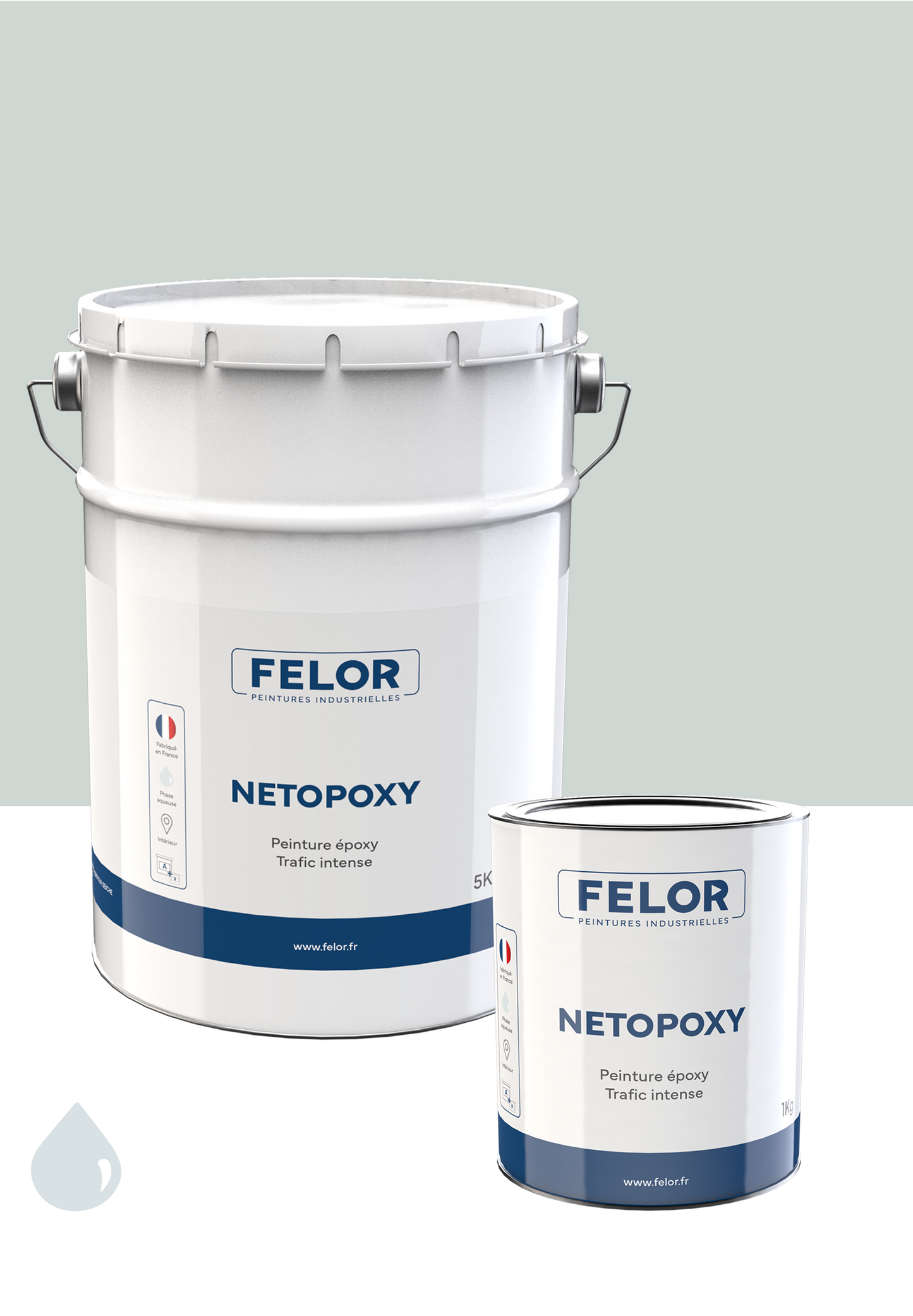 Peinture sol époxy intérieur,  garages, parkings, ateliers Gris perle - NETOPOXY
