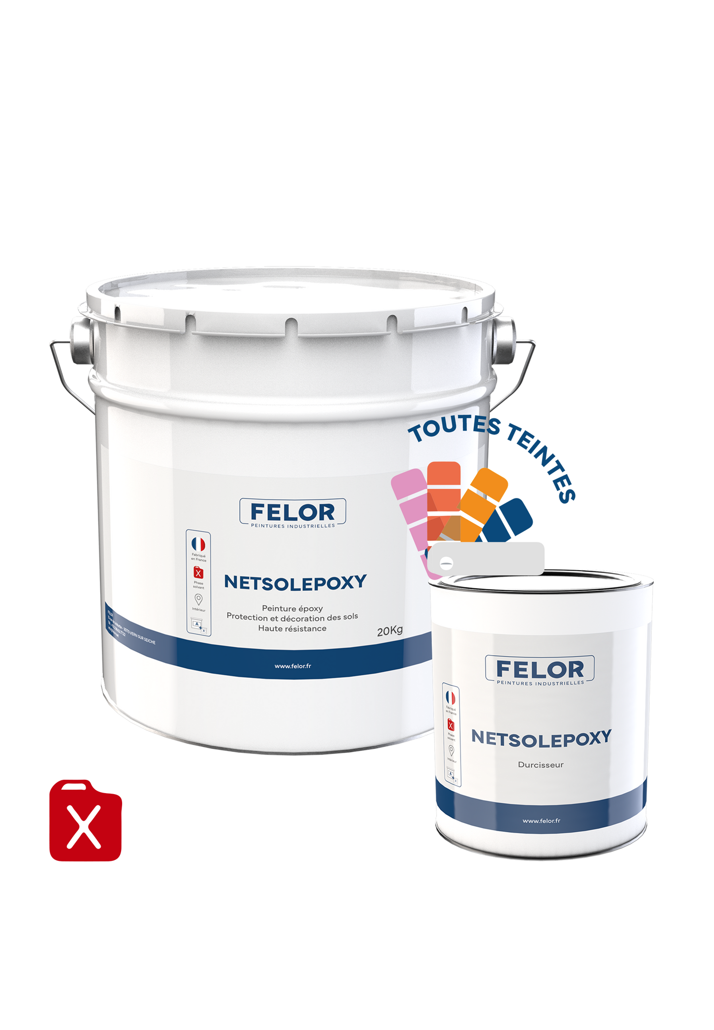 Peinture sol bi-composant époxy Autres teintes - NETSOLEPOXY