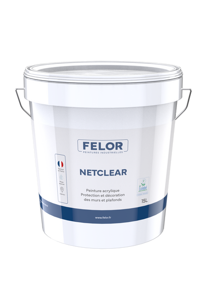 Peinture de finition mur et plafond intérieur - Ecolabel - Toutes teintes - NETCLEAR