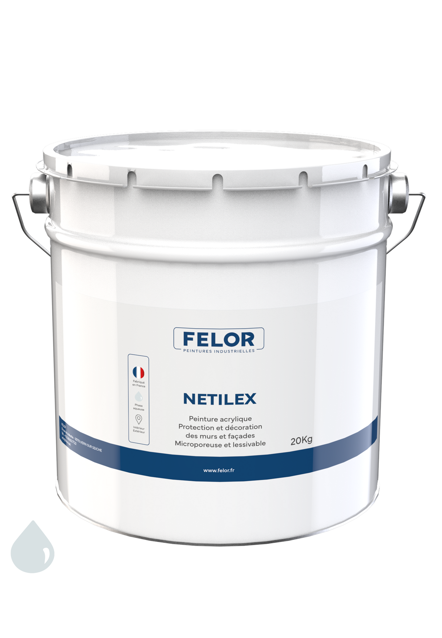 Peinture microporeuse pour mur et façade Blanc - NETILEX