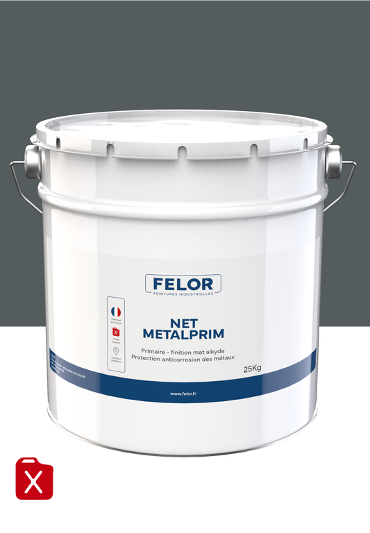 Peinture antirouille mate Gris 101 - NETMETALPRIM