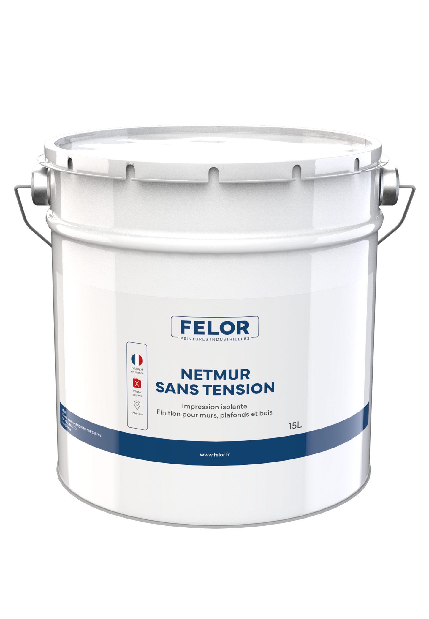 Peinture 2 en 1 impression et finition isolante pour murs, plafonds, boiseries - NETMUR SANS TENSION