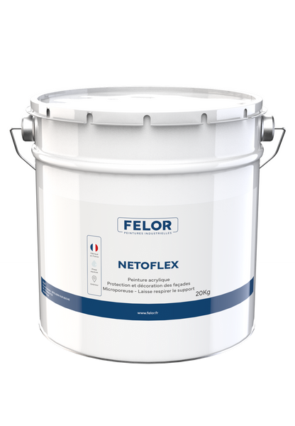 Peinture façade D3 film semi-épais plastique haute résistance - Blanc - NETOFLEX