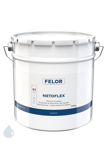 Peinture façade D3 film semi-épais plastique haute résistance - Blanc - NETOFLEX