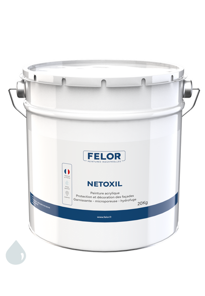 Peinture façade D2 siloxane hydrofuge - Blanc - NETOXIL