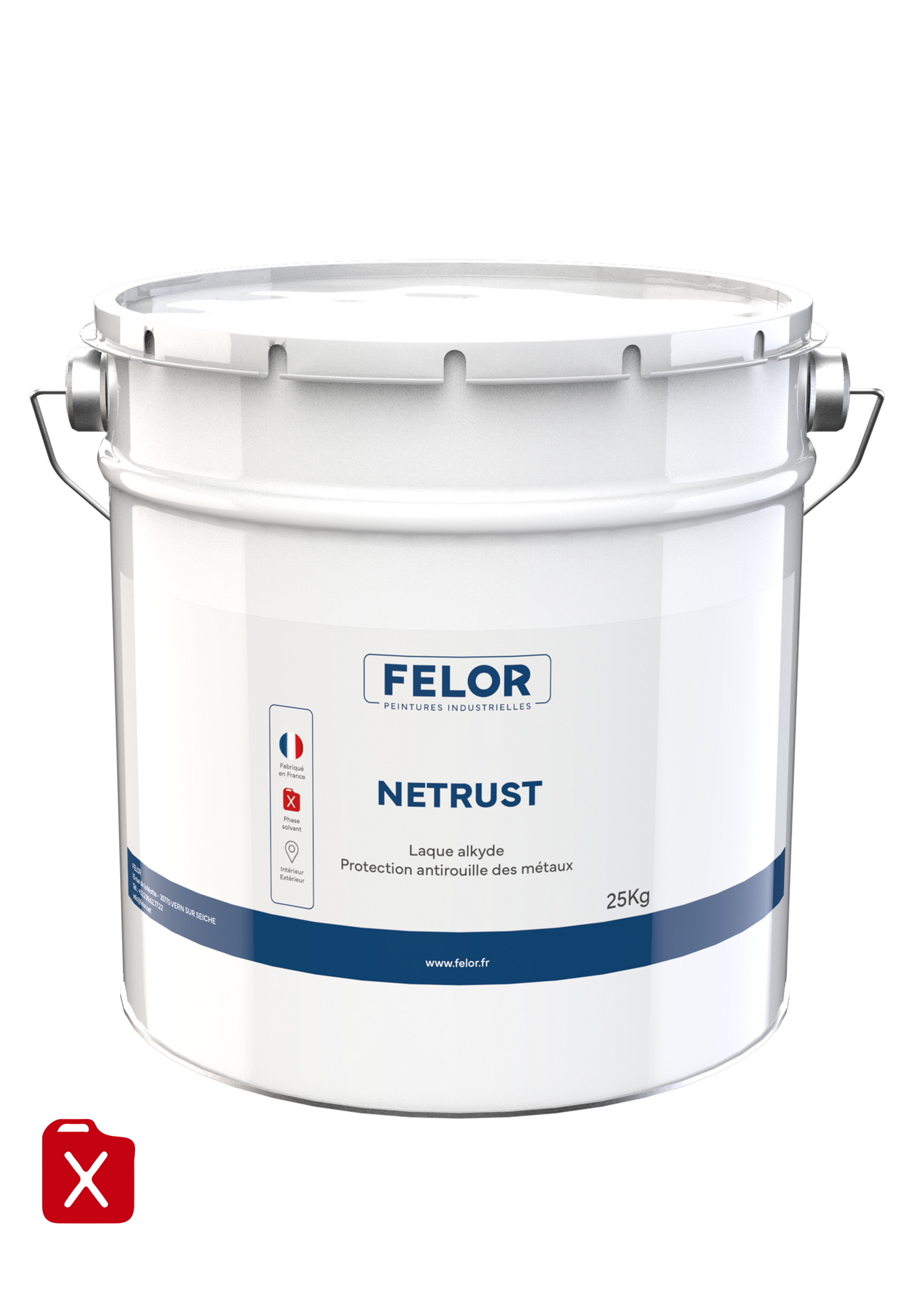 Laque antirouille gris - NETRUST