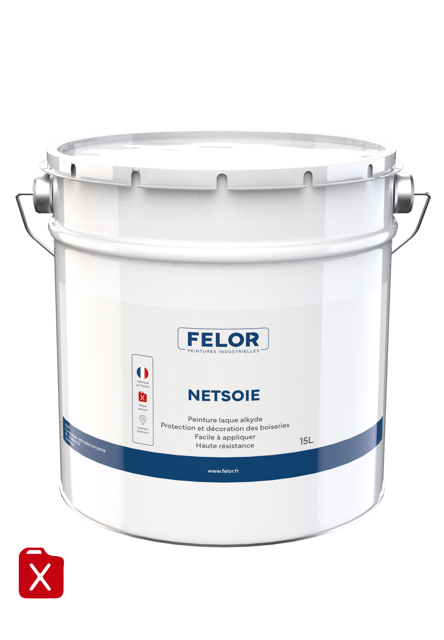 Peinture satinée microporeuse pour boiseries Blanc - NETSOIE