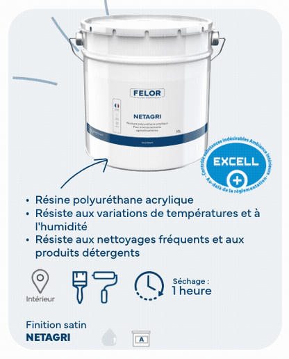 Peinture mur intérieur pour chambres froides, installations agroalimentaires - NETAGRI
