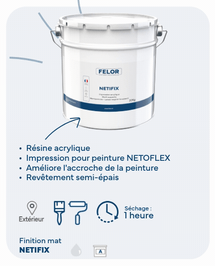 Peinture sous-couche d'accrochage pour façade - NETIFIX