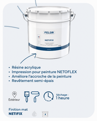 Sous-couche avant finition façade - NETIFIX