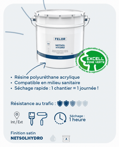 Peinture sol hygiène intérieur & extérieur - trafic soutenu - NETSOLHYDRO