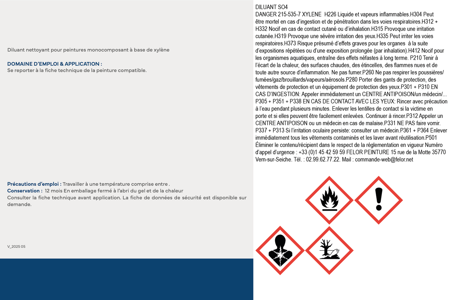 Diluant peinture à base de xylène - NET SO4