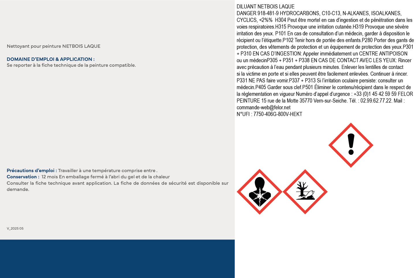 Diluant biosourcé pour peinture NETBOIS LAQUE