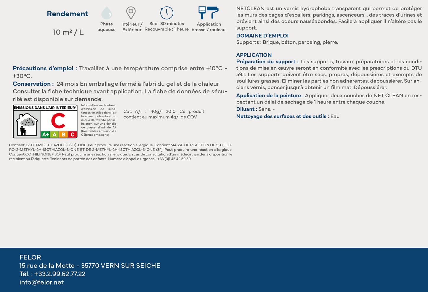 Peinture hydrophobe et antidégradation des murs (anti-urine) - NETCLEAN