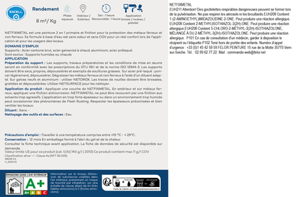 Peinture 2 en 1 primaire et finition de protection des métaux - NETFIXMETAL