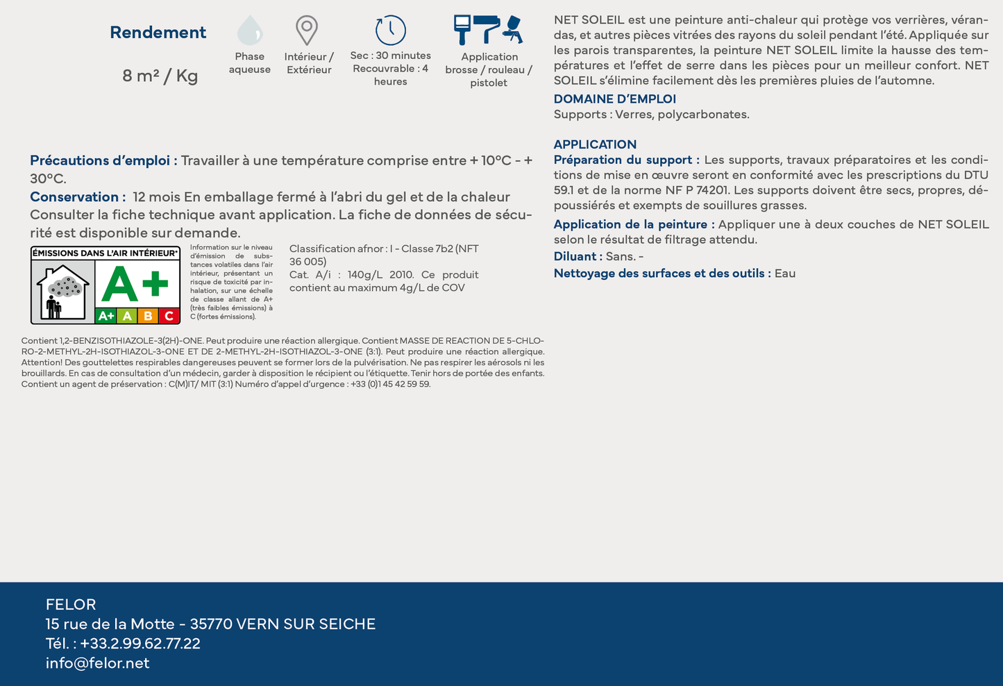 Peinture de protection solaire et anti chaleur temporaire pour verrières, vérandas, ateliers - NETSOLEIL