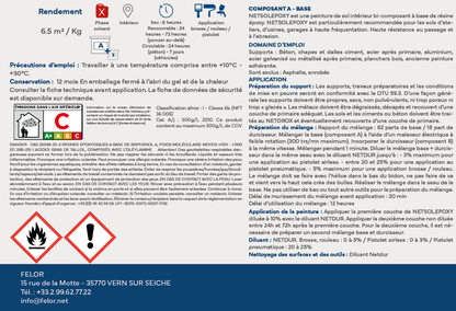 Peinture sol trafic intense intérieur - Gris 7040 - NETSOLEPOXY