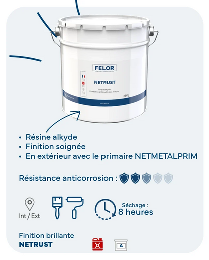Peinture métal au rouleau/brosse - NETRUST