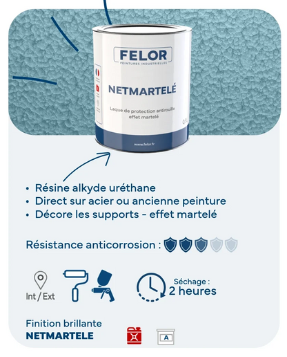 Peinture métal effet martelé - NETMARTELE